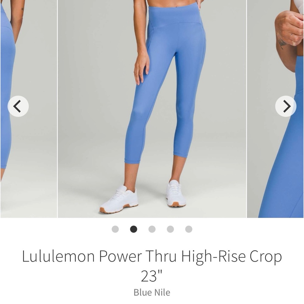 Lululemon Power Thru High-Rise Crop 23” - Picture 8 of 9
